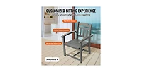 Slickblue 5-Piece Outdoor Dining Set with Square Table and Chairs for Deck or Backyard