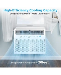 Cowsar Window Air Conditioners with 10000 Btu capacity, Ideal for room up to 450 Sq. Ft, Window Ac with Cooling, Dehumidifier, Fan, Equipped with remo