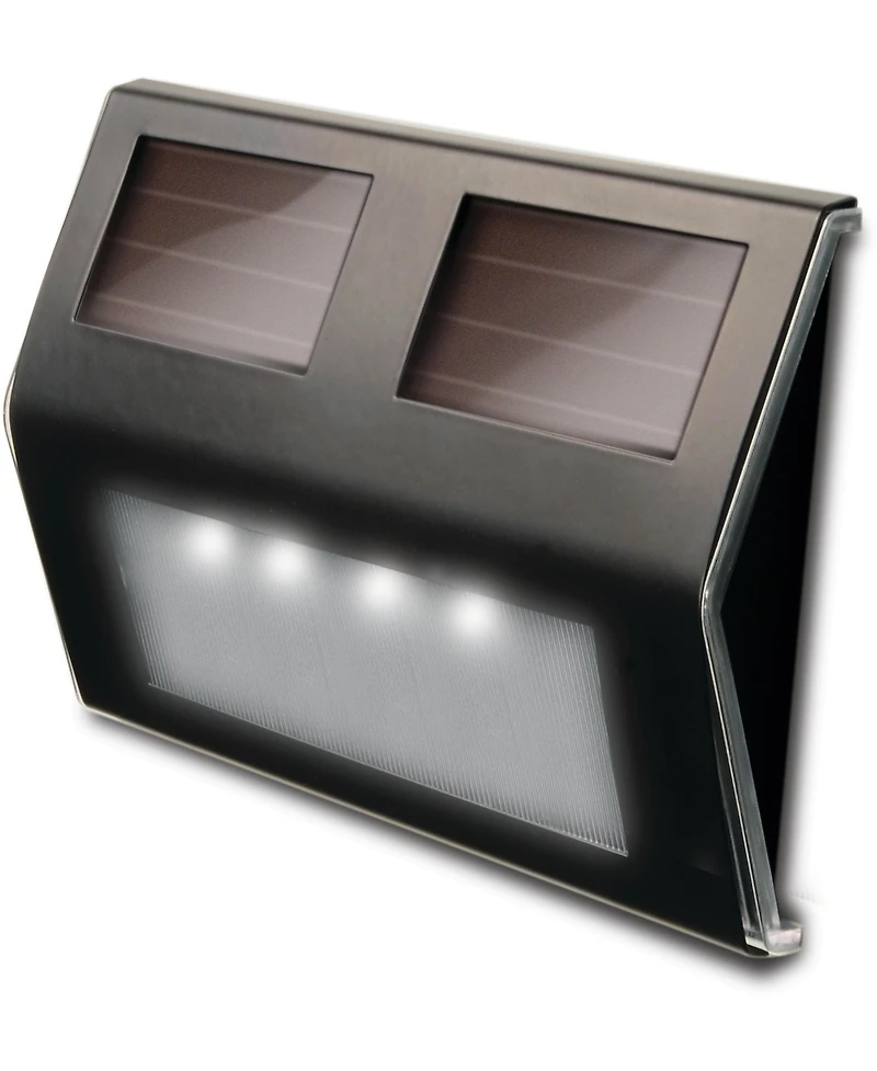 Maxsa Innovations Solar Metal Led Deck Light - Stainless Steel Finish 4 Lights