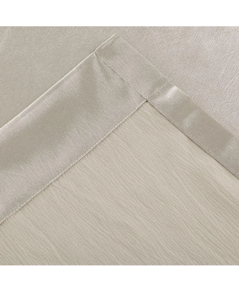 Kate Aurora Ultra Lux Faux Silk Regency Crinkle Rod Pocket Semi Sheer Single Curtain Panel - 52 in. W x 84 L