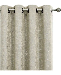 Kate Aurora 2 Piece Metallic Sparkle Thermal Grommet Blackout Curtain Panels