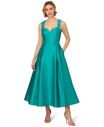 Adrianna Papell Women's Sweetheart-Neck Mikado Gown
