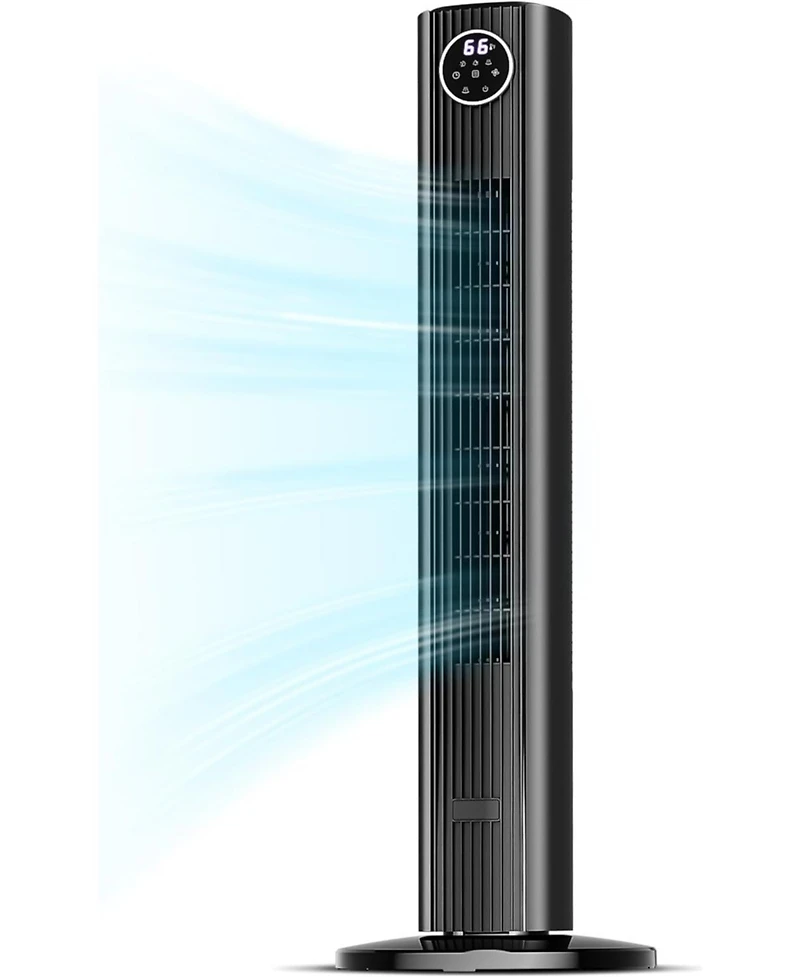 Zafro 36" Tower Fan for Bedroom, Bladeless Standing with 85° Oscillation, Quiet Cooling, Remote Control, 12H Timer, 3 Speeds, 4 Modes