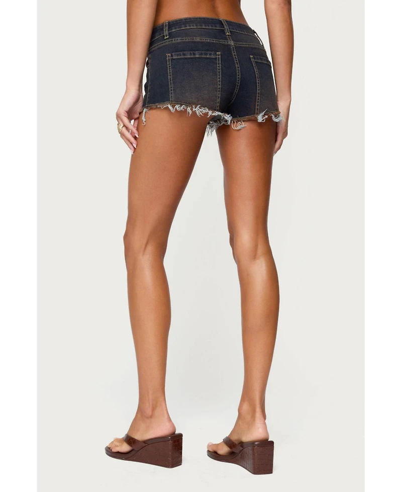Edikted Women's Mistie Denim Micro Shorts