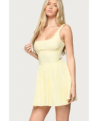 Edikted Women's Reina Embroidered Cotton Mini Dress