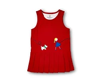 Florence Eiseman Toddler Girls Pique Knit Jumper With Walking Dog