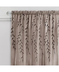 Kate Aurora Traditional Home 2 Pack Double Layered Embroidered Floral Sheer Curtains