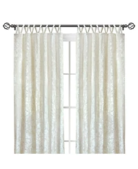 Kate Aurora Park Avenue 2 Piece Criss-Cross Tab Top Velvet Window Curtain Panels - in