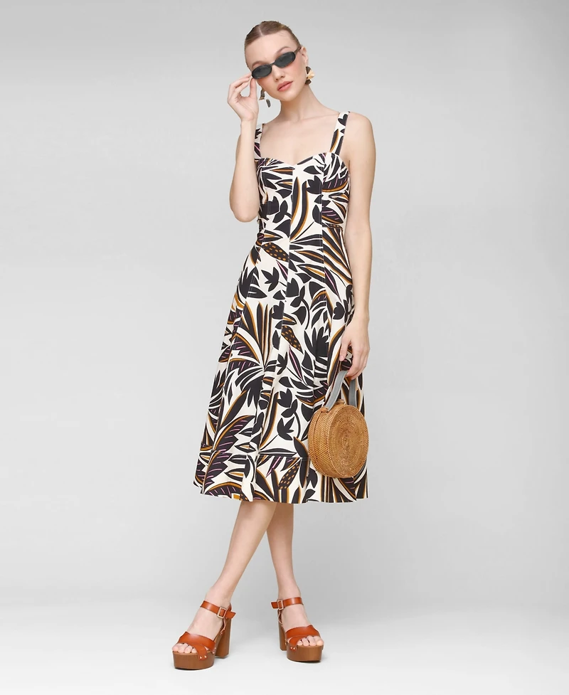 Avec Les Filles Women's Fit & Flare Floral-Print Dress