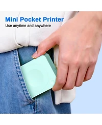 Polono Sticker Printer, PM230-a Mini Thermal Printer Bluetooth Portabel Sticker Maker with 3 Rolls of Paper