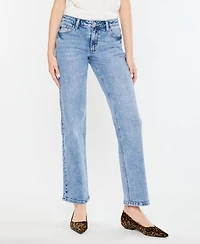 Kancan Women's Mid Rise True Straight Jeans
