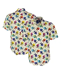 Section 119 Men's Cream The Allman Brothers Band Rainbow Mushroom Button-Down Shirt