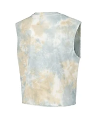 The Wild Collective Women's White Detroit Tigers Washed Muscle Tank Top