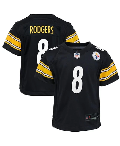 Nike Big Boys and Girls Aaron Rodgers Black Pittsburgh Steelers Game Jersey