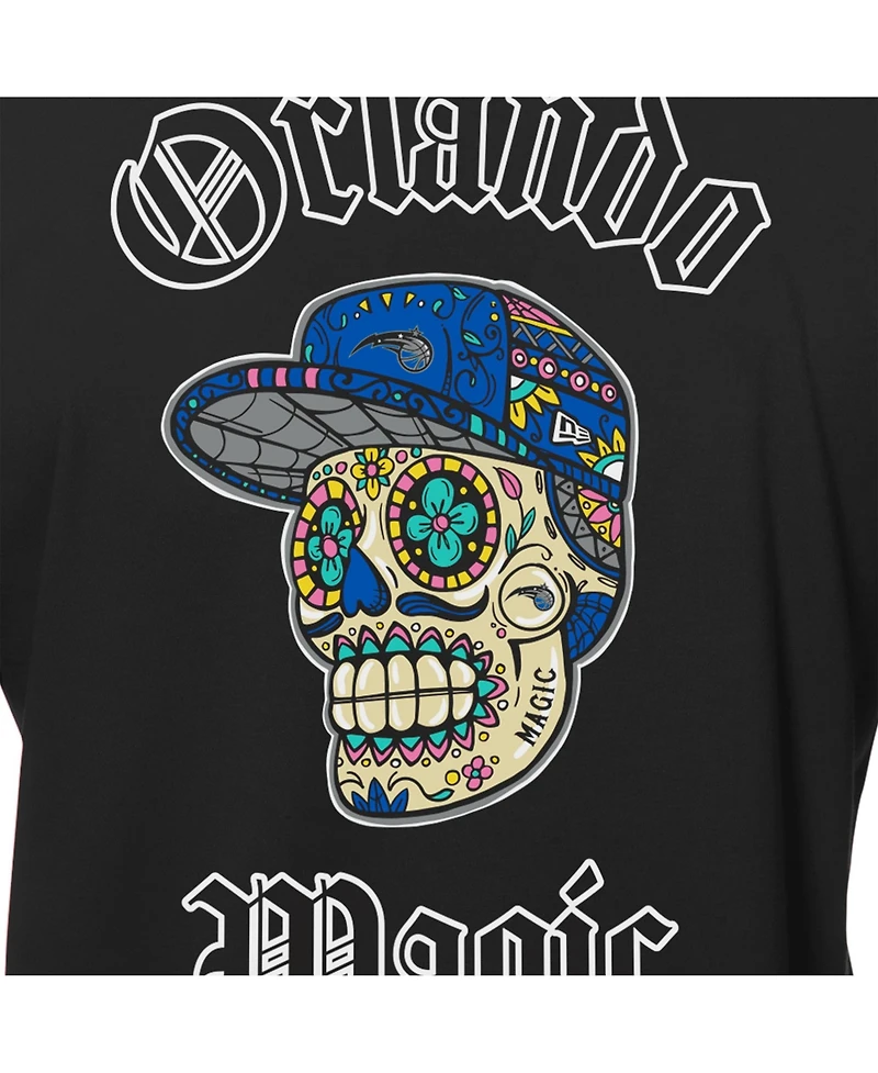 New Era Men's Black Orlando Magic Sugar Skulls T-Shirt