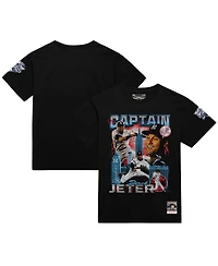 Mitchell & Ness Men's Derek Jeter Black New York Yankees 2000 World Series Mvp Collage T-Shirt