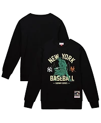Mitchell & Ness Men's Black New York Yankees vs. Mets Subway Series Swinging Liberty Pullover Sweatshirt