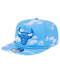 New Era Men's Light Blue Chicago Bulls Head in the Clouds Golfer Rope Adjustable Hat