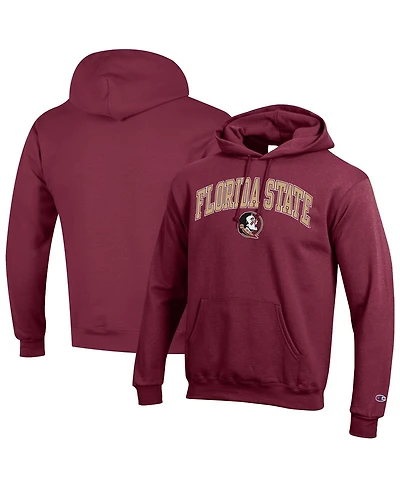 Champion Men's Garnet Florida State Seminoles Arched Logo Fleece Pullover Hoodie