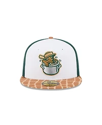 New Era Men's White Charleston RiverDogs Theme Nights 59FIFTY Fitted Hat
