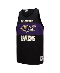 Mitchell & Ness Men's Black Baltimore Ravens Retro Color Block Tank Top