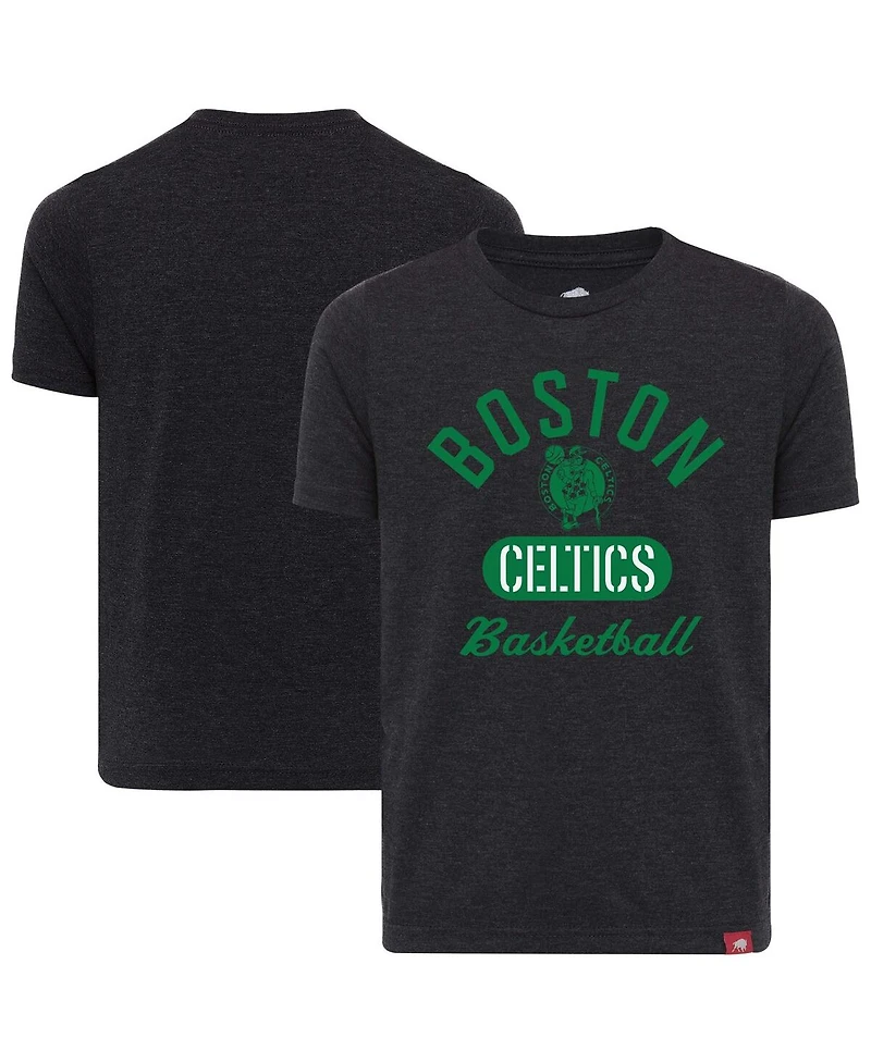 Sportiqe Big Boys and Girls Black Boston Celtics Comfy Tri-Blend T-Shirt