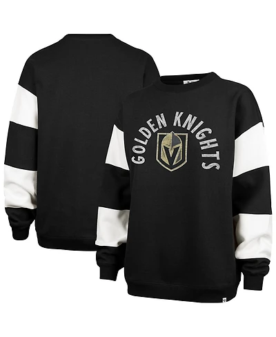 '47 Brand Women's Black Vegas Golden Knights Eephus Barred Pullover Sweatshirt