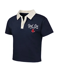Outerstuff Big Girls 2-Pieace Navy Boston Red Sox Base Trainer Johnny Polo Shirt and Skort Set