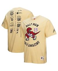 Mitchell & Ness Men's Vince Carter Cream Toronto Raptors Premium T-Shirt