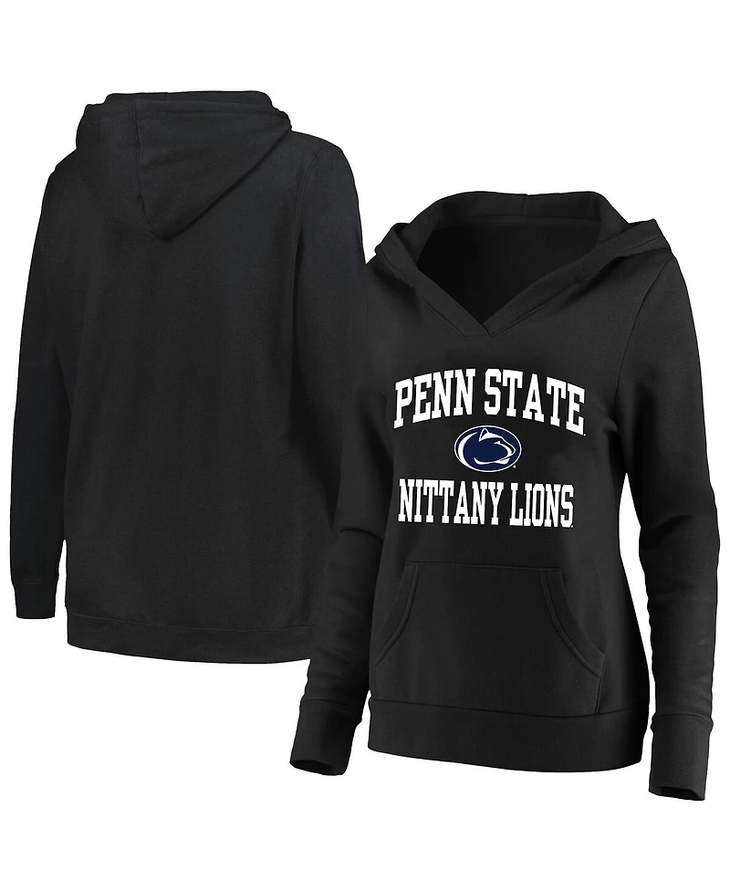 Champion Women's Black Penn State Nittany Lions Plus Heart Soul Notch Neck Pullover