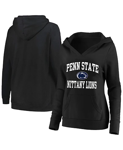 Champion Women's Black Penn State Nittany Lions Plus Heart Soul Notch Neck Pullover