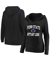 Champion Women's Black Penn State Nittany Lions Plus Heart Soul Notch Neck Pullover