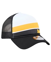 New Era Preschool Black Pittsburgh Steelers Sport Night Color Block 9FORTY A-Frame Trucker Adjustable Hat