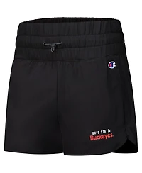 Champion Women's Black Ohio State Buckeyes Tailgate Her Woven Shorts