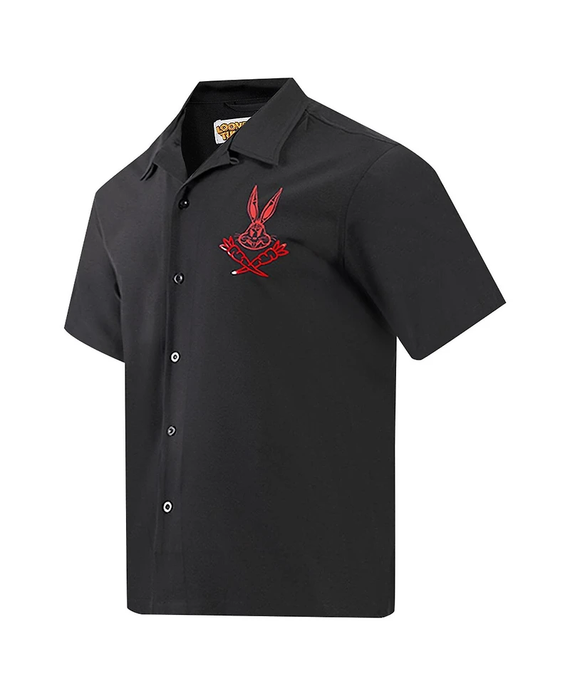 Freeze Max Men's Looney Tunes Bugs Bunny Melted Skeleton Button-Up Shirt