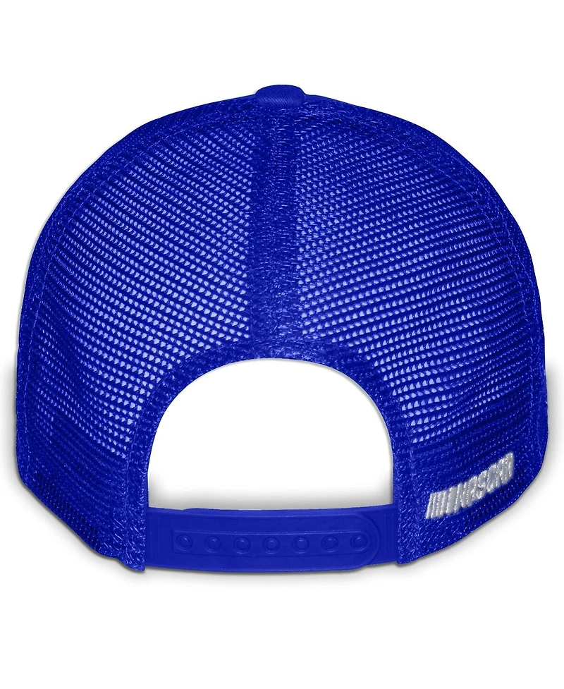 Checkered Flag Sports Big Boys and Girls Blue Kyle Larson HendrickCars.com Flame Trucker Adjustable Hat