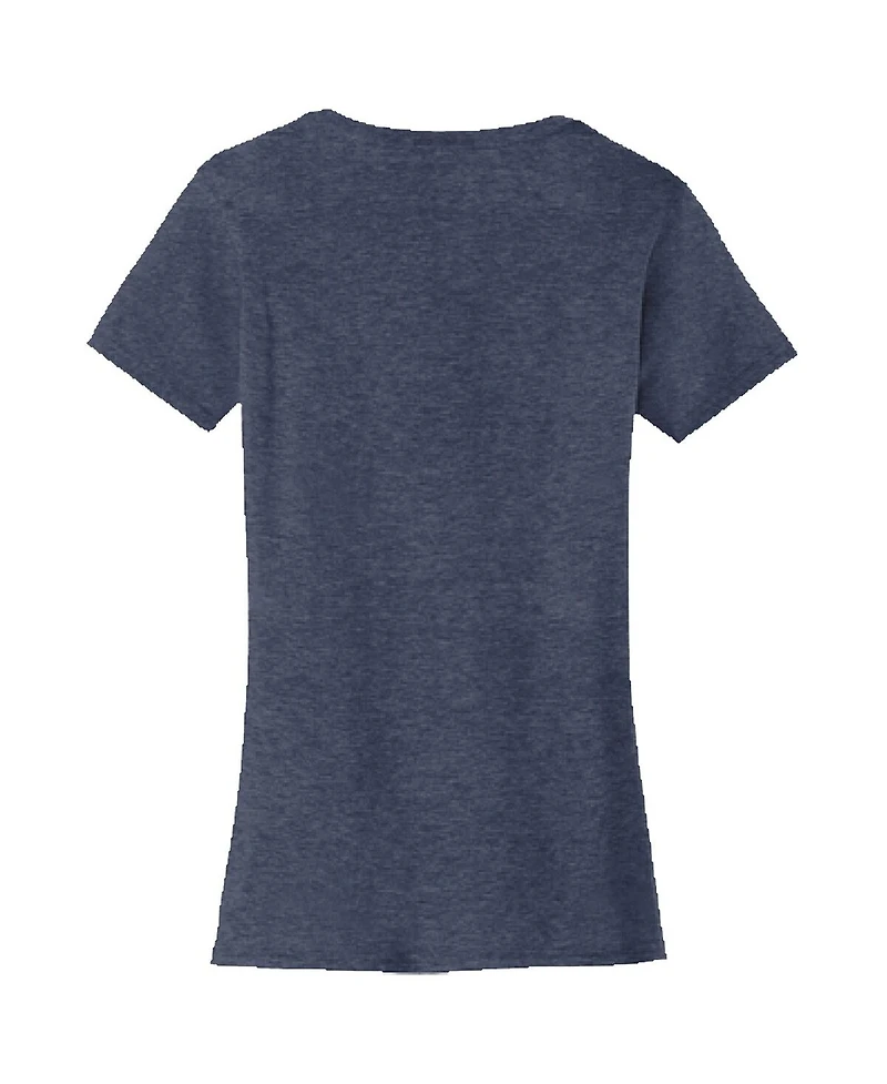 Checkered Flag Sports Women's Heather Navy Daytona International Speedway 2025 500 Graphic T-Shirt
