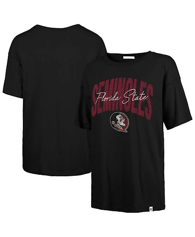 '47 Brand Women's Black Florida State Seminoles Muse Sadie T-Shirt