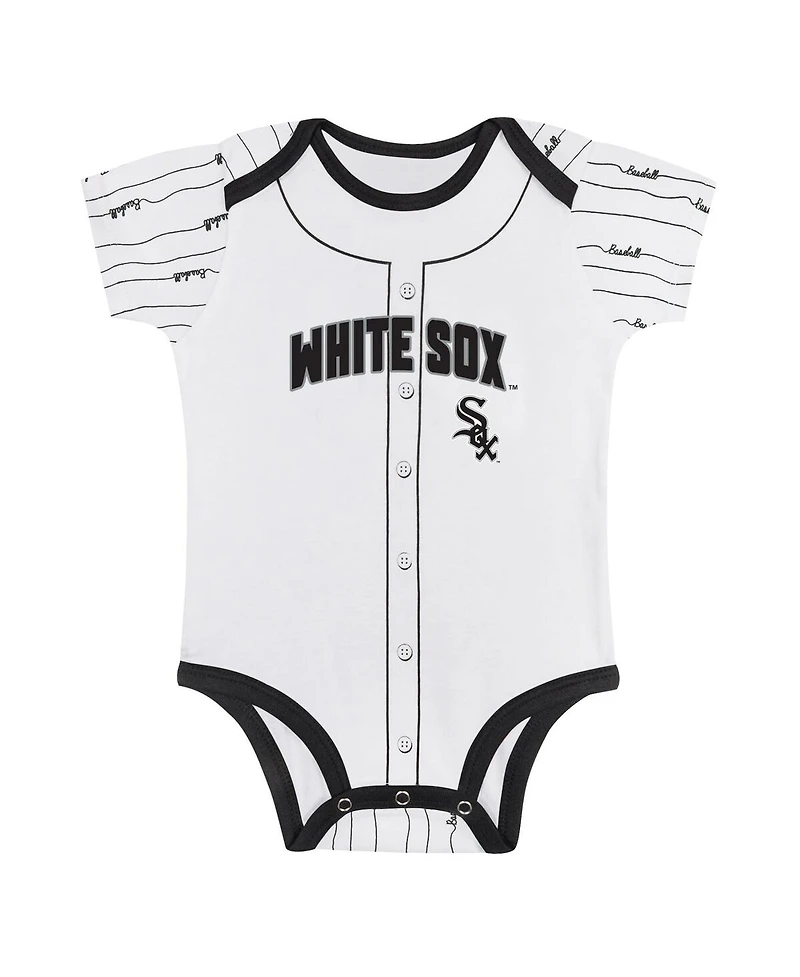 Outerstuff Big Boys and Girls Gray/White Chicago White Sox 2-Pack Play Ball Bodysuit Set