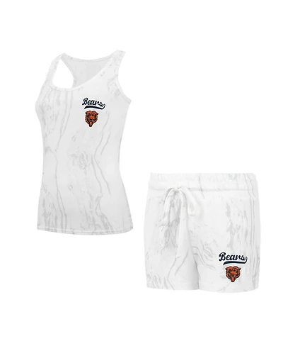 Concepts Sport Women's Chicago Bears Quartz Hacci Knit Tank Top and Shorts Sleep Set