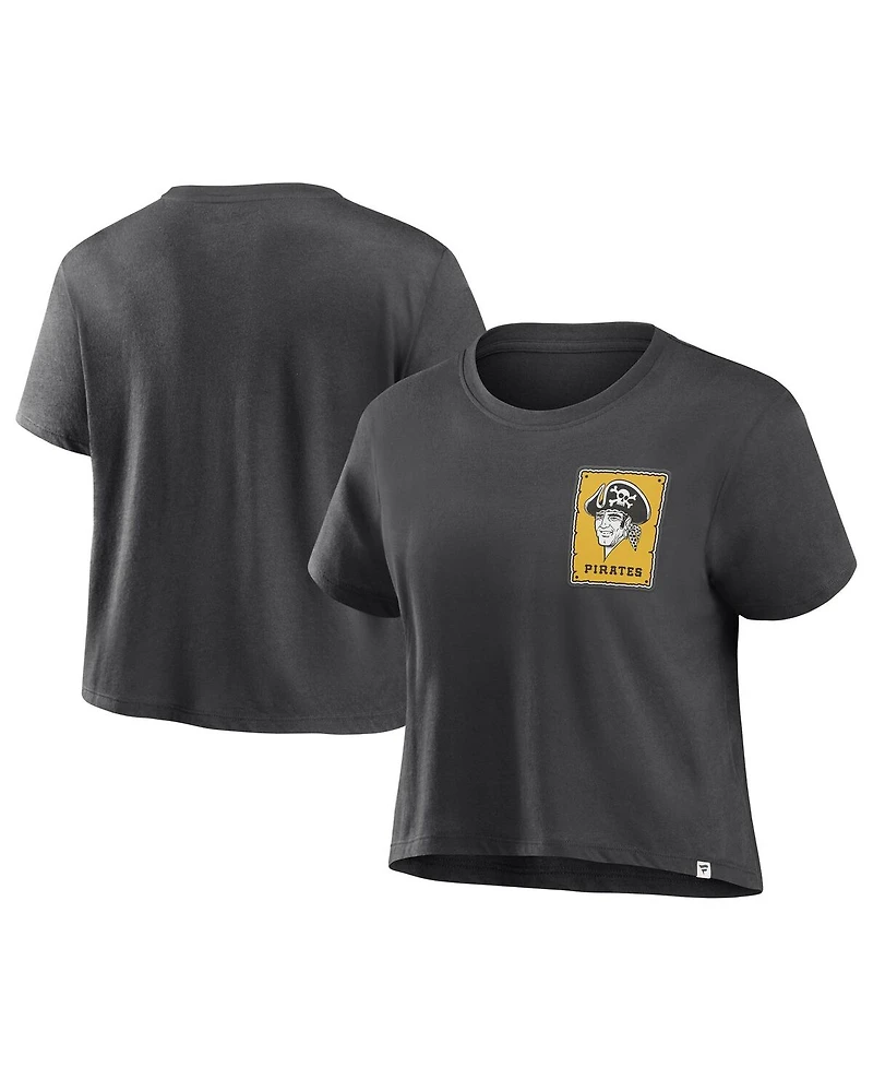 Fanatics Women's Black Pittsburgh Pirates Heritage Franchise Legend Boxy T-Shirt