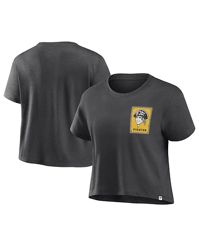 Fanatics Women's Black Pittsburgh Pirates Heritage Franchise Legend Boxy T-Shirt