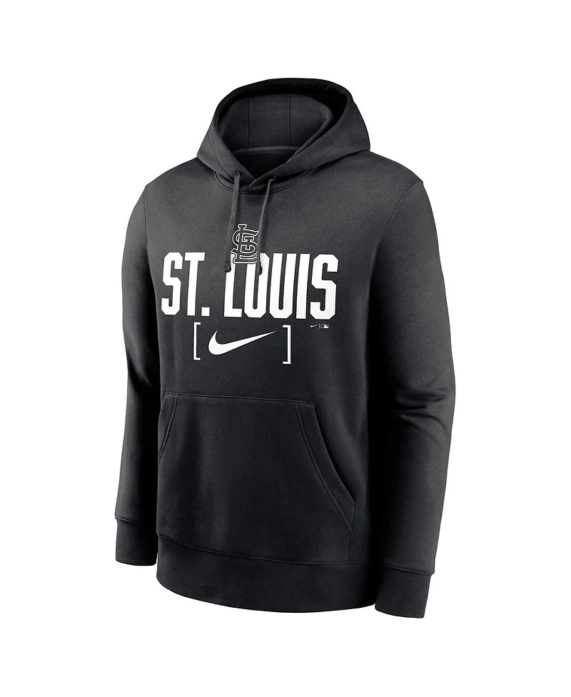 Nike Men's Black St. Louis Cardinals Club Slack Pullover Hoodie