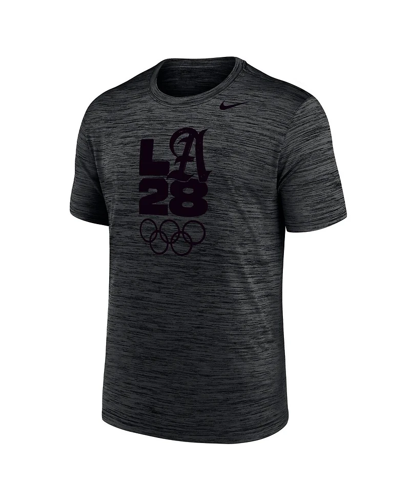 Nike Men's Black LA28 Summer Olympics Team Issue Velocity Performance T-Shirt