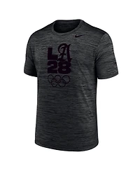 Nike Men's Black LA28 Summer Olympics Team Issue Velocity Performance T-Shirt