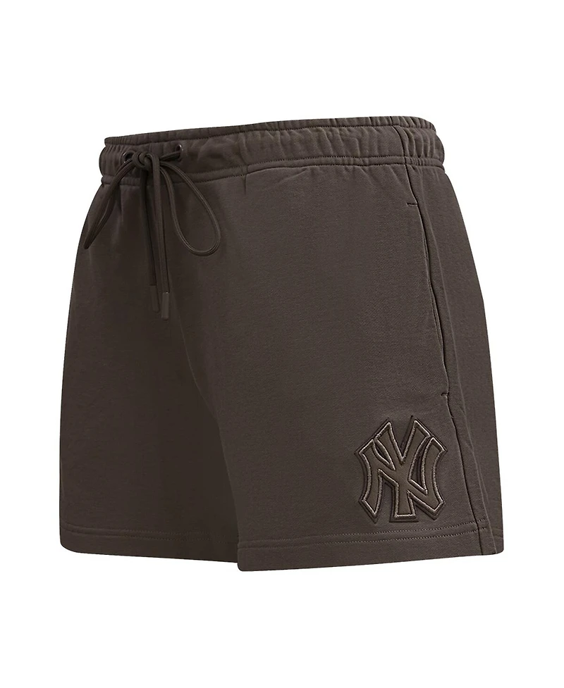 Pro Standard Women's Brown New York Yankees Neutral Fleece Shorts