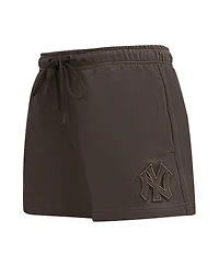 Pro Standard Women's Brown New York Yankees Neutral Fleece Shorts