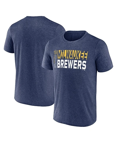 Fanatics Men's Heather Navy Milwaukee Brewers Fundamentals Shoot for the Sky T-Shirt