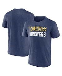 Fanatics Men's Heather Navy Milwaukee Brewers Fundamentals Shoot for the Sky T-Shirt