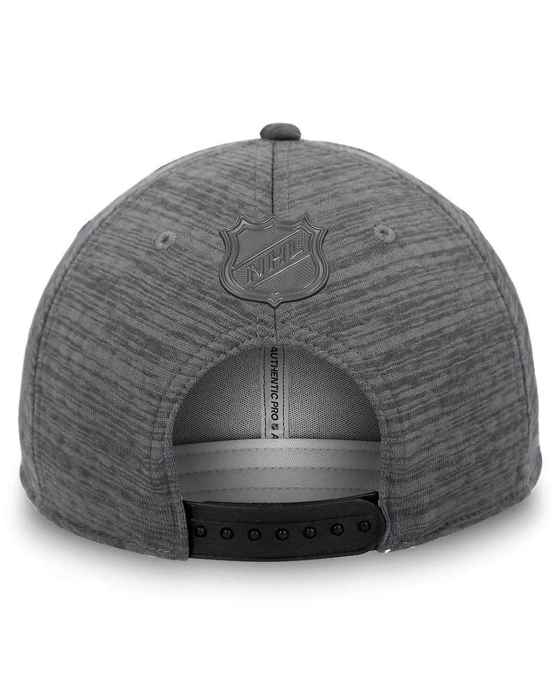 Fanatics Men's Heather Charcoal San Jose Sharks Authentic Pro Road Adjustable Hat